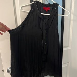 Black Jennifer Lopez, silk blouse